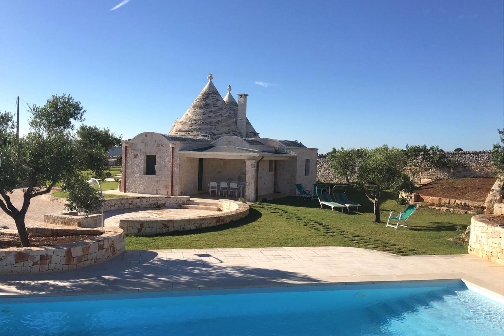 Private trullo with pool in olive orchard